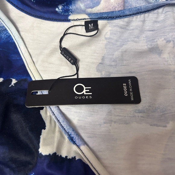 OUGES V-Neck Dress Sleeveless Maternity Nursing Gown Breastfeeding Postpartum - Picture 13 of 16